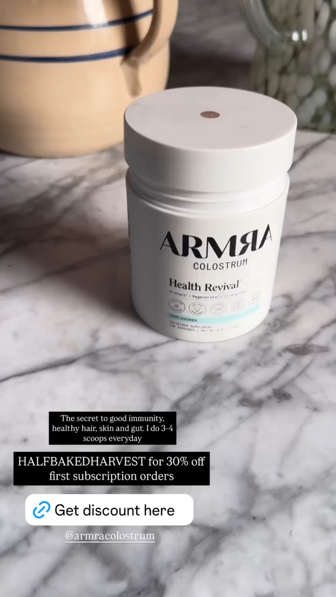 The secret to good immunity, healthy hair, skin and gut. I do 3-4 scoops everyday!

HALFBAKEDHARVEST for 30% off first subscription orders

#LTKActive #LTKSaleAlert #LTKBeauty