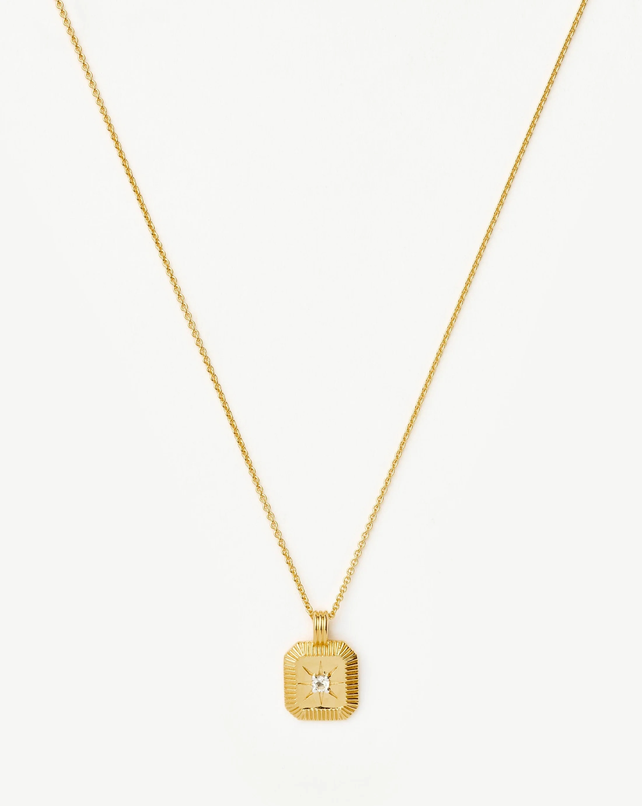 April Birthstone Pendant Necklace | Gold/Crystal | Missoma UK