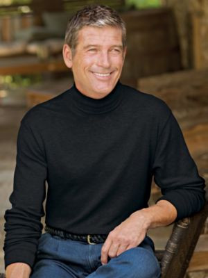 John Blair Men's Turtleneck, Black 2XL Regular | Blair