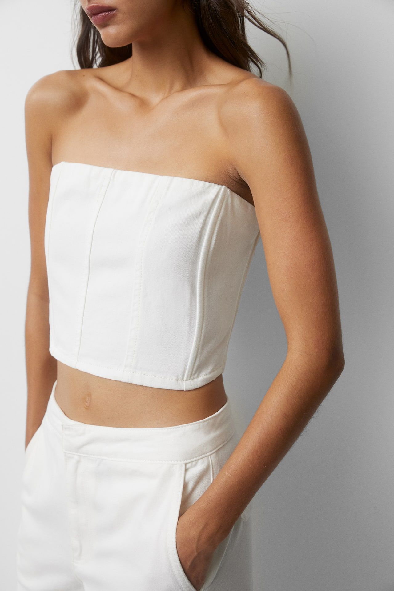 White corset top | PULL and BEAR UK