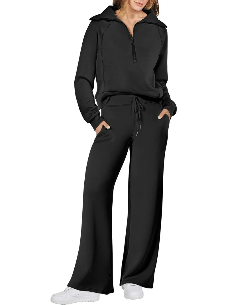 Luniro Women Sweatsuits 2 Piece Sets Jogging Sweatpants Set Lounge Matching Outfits Fall Clothes | Walmart (US)