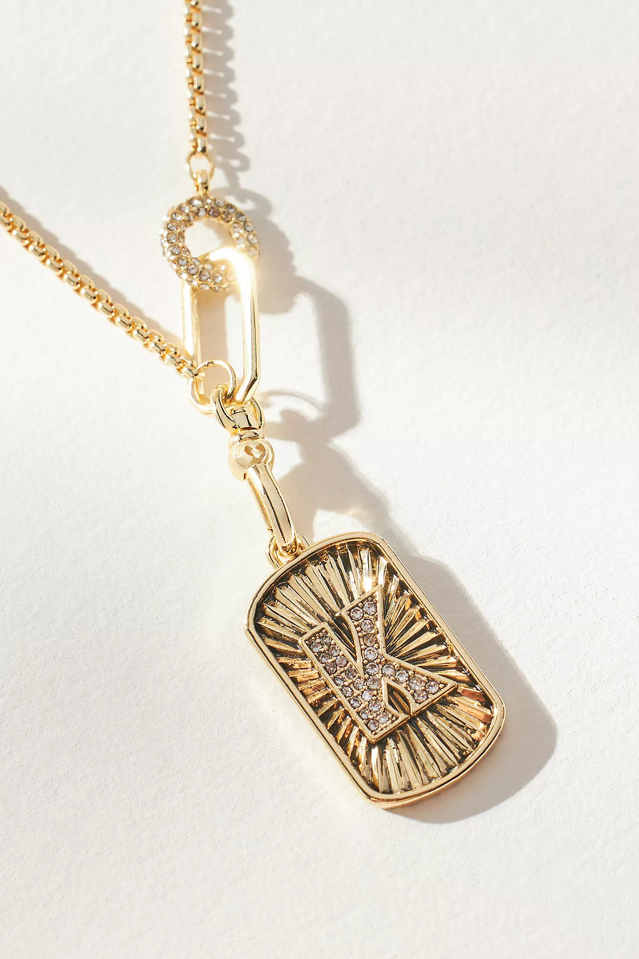 Mixed Charm Monogram Necklace | Anthropologie (US)