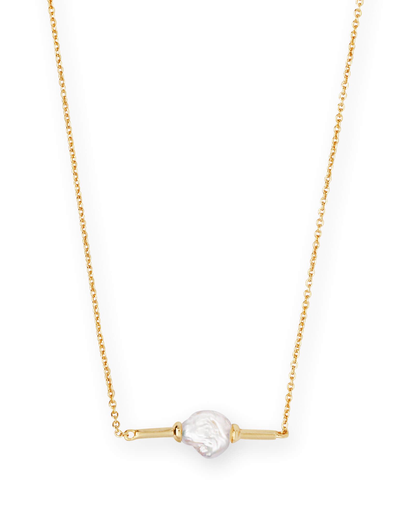 Emberly Gold Pendant Necklace in Pearl | Kendra Scott | Kendra Scott