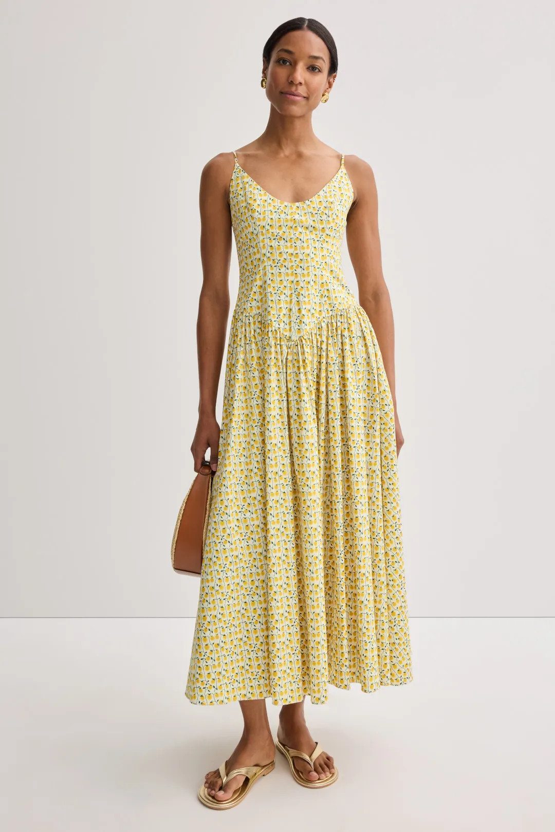 Staud Yellow Dena Dress | Rent the Runway