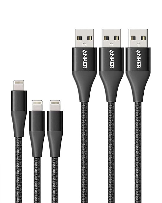Anker Powerline+ II Lightning Cable 3-Pack (3 ft, 3 ft, 6 ft), MFi Certified for Flawless Compati... | Amazon (US)