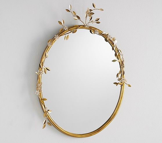 Monique Lhuillier Floral Beaded Mirror | Pottery Barn Kids