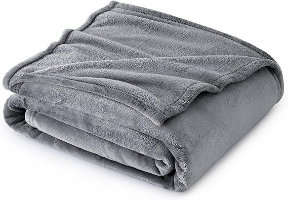 Bedsure Fleece Throw Blanket for Couch Grey - Lightweight Plush Fuzzy Cozy Soft Blankets and Thro... | Amazon (US)