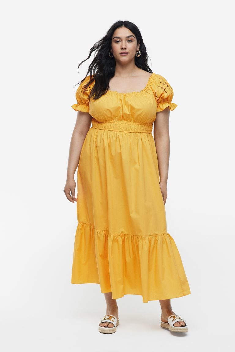 Off-the-shoulder Cotton Dress | H&M (US + CA)