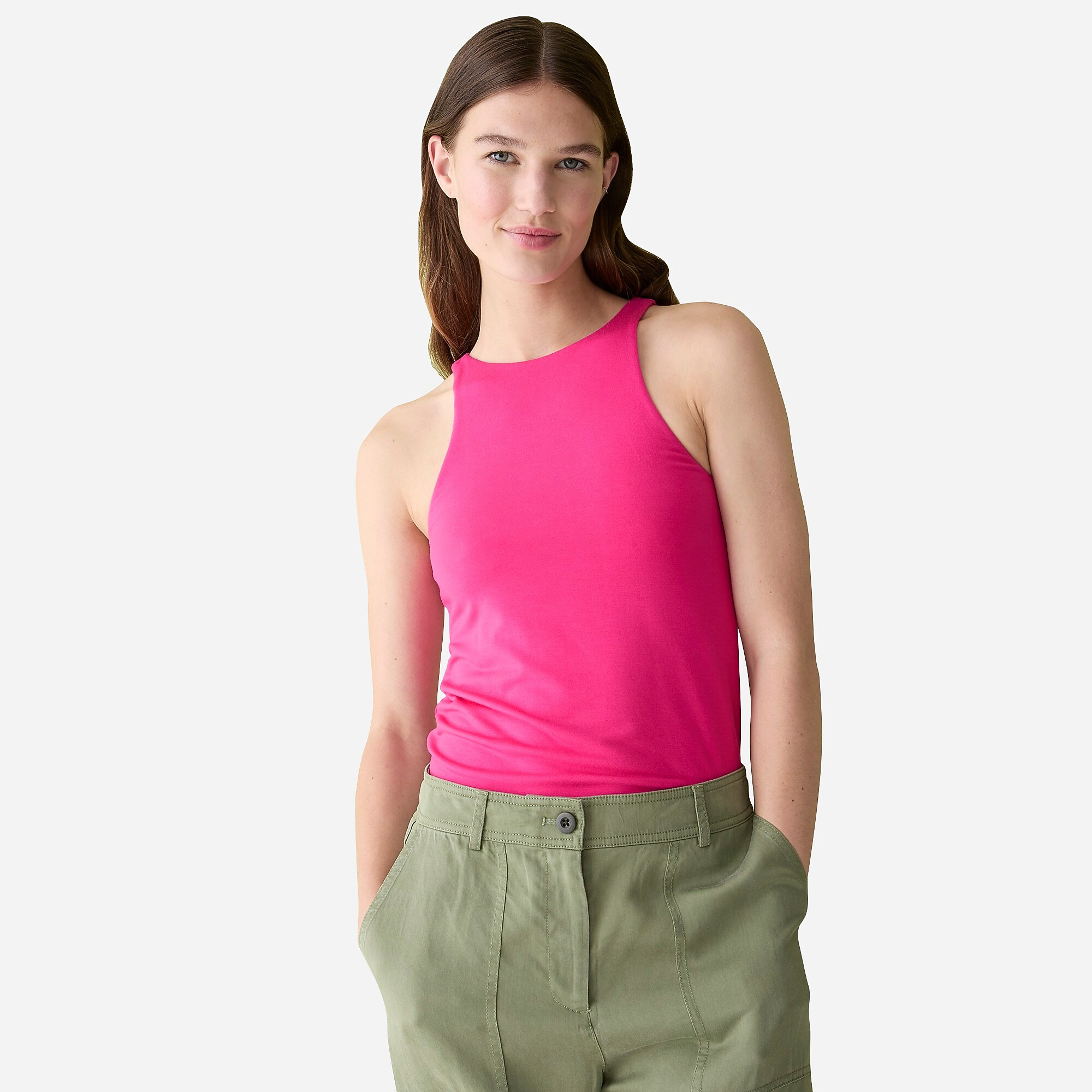 FormKnit high-neck cutaway tank top | J. Crew US