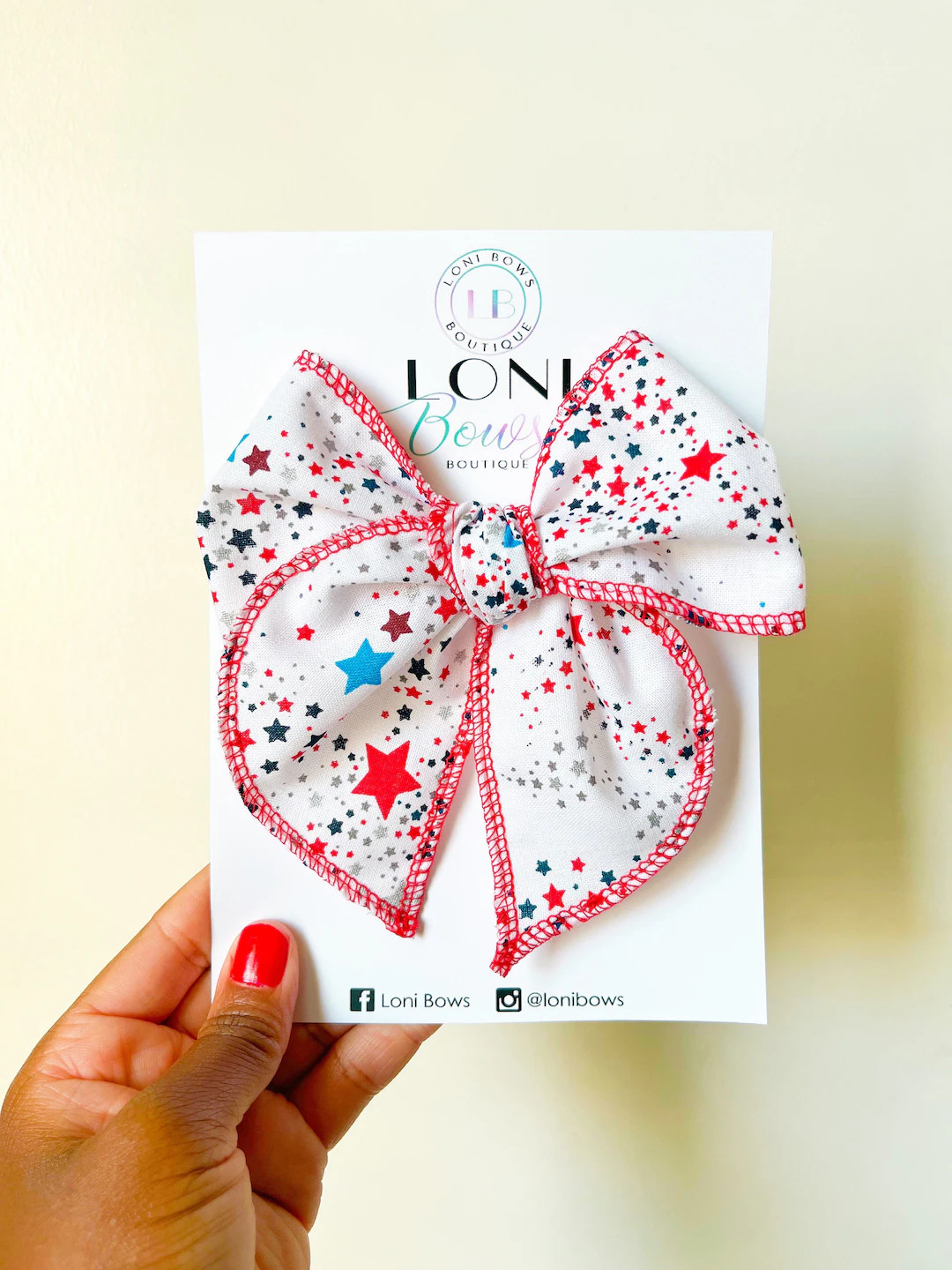 Fable Bow, Hair Bow Clip, Stars hair bow, Girls hair bow, Baby hairbow July 4th hair bow | Etsy (US)