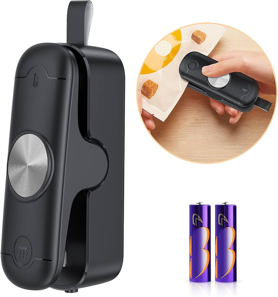 OEOP Mini Bag Sealer, 2 in 1 Chip Bag Sealer with Cutter Handheld Bag Sealer Heat Seal Vacuum Sea... | Amazon (US)
