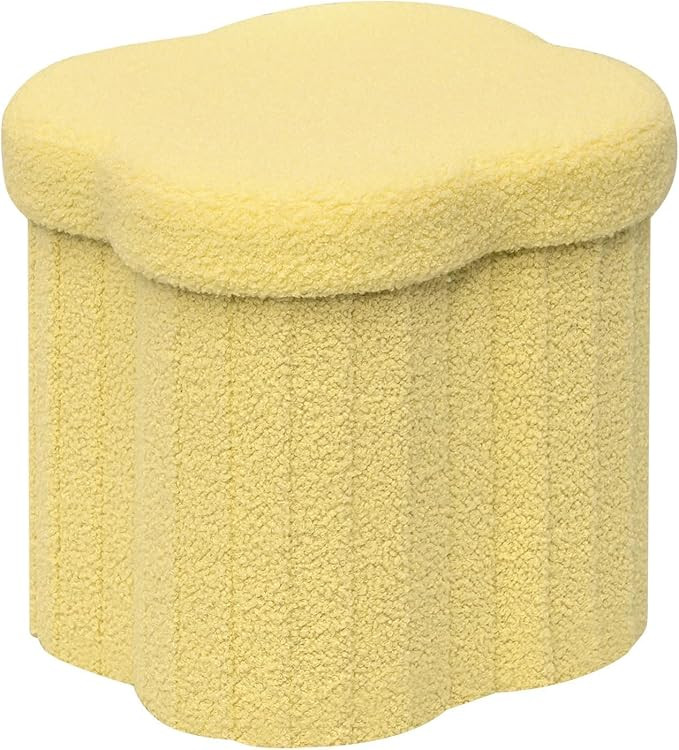 B FSOBEIIALEO Storage Ottoman Cube, Flowers Shaped Ottomans with Storage Foot Stool Footrest for ... | Amazon (US)