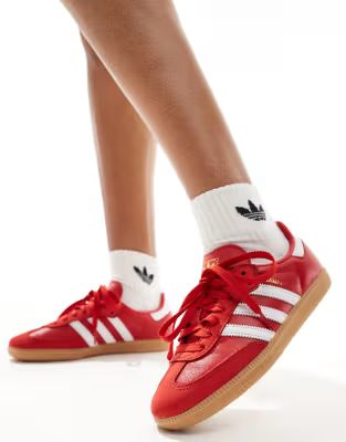 adidas Originals Samba OG sneakers in red and white | ASOS (Global)