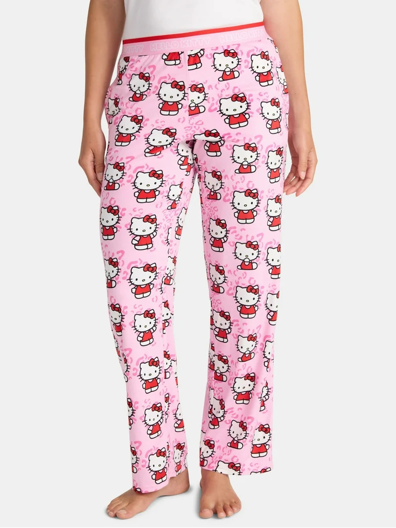 Hello Kitty Women's and Women's Plus Print Velour Sleep Pants, Sizes XS-3X | Walmart (US)