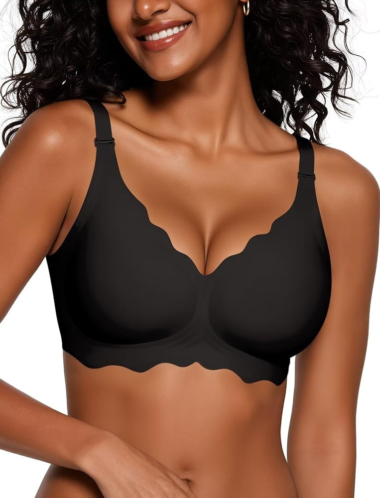 Vertvie Seamless Bras for Women No Underwire Wireless Push Up Bra Support Full Coverage Bralette ... | Amazon (US)