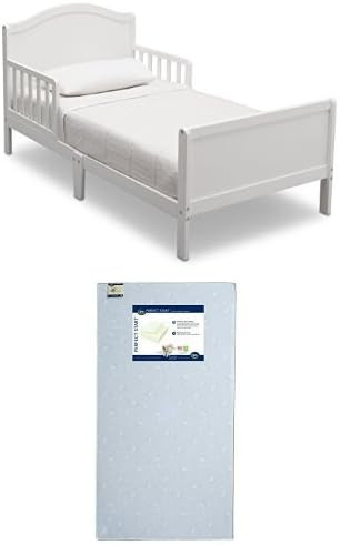 Delta Children Bennett Toddler Bed, Bianca White with Serta Perfect Start Crib and Toddler Mattre... | Amazon (US)