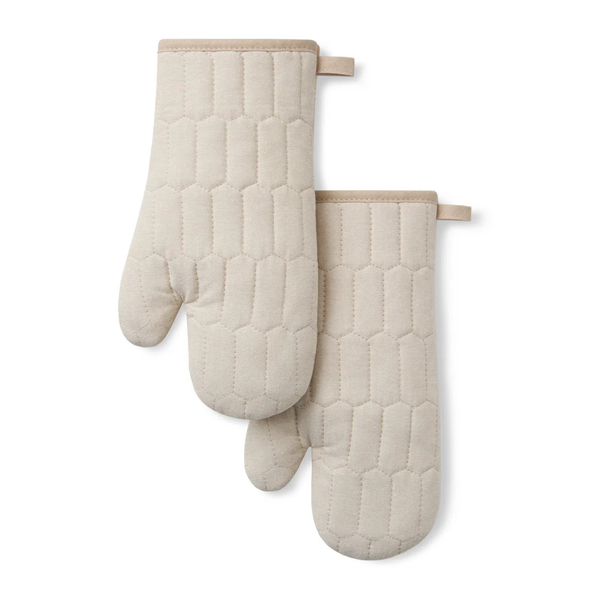 MARTHA STEWART Honeycomb Quilted Chambray Oven Mitt 2-Pack Set  7"x13" (Set of 2) | Wayfair North America