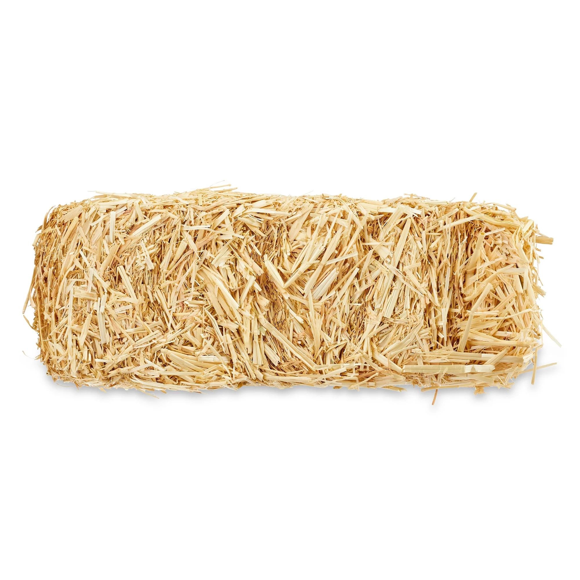 Fall, Harvest 13-inch Decorative Natural Straw Bale, Way to Celebrate | Walmart (US)