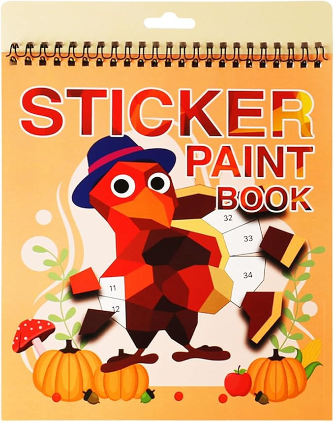 Thanksgiving Stickers, Fall Sticker Books for Kids Ages 4-8, 1 Pack Crafts for Kids Ages 4-8 Stic... | Amazon (US)