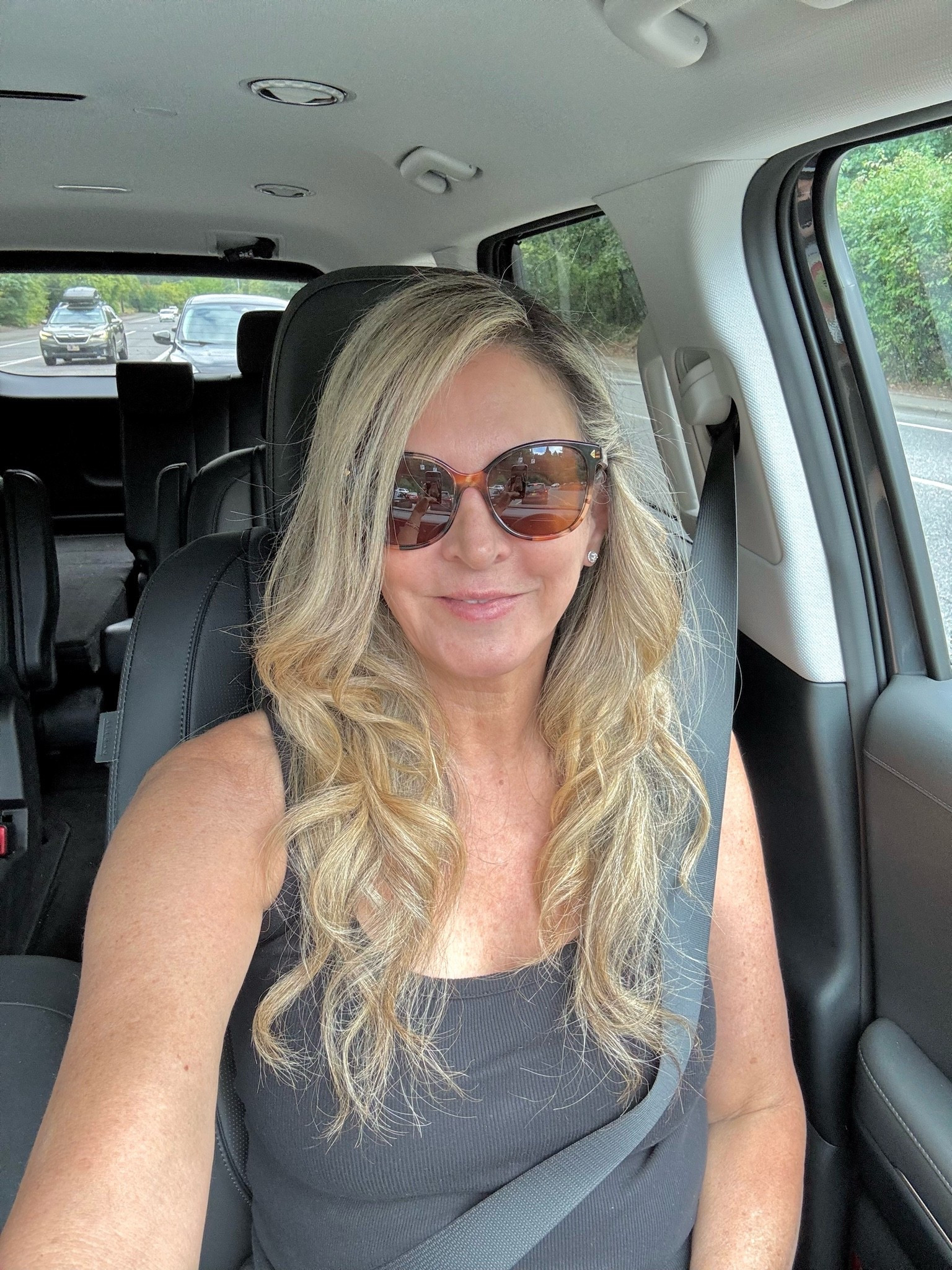 60 year old mom trying a side part hairstyle with loose barrel curls.

#LTKOver40 #LTKBeauty #LTKmomlife
