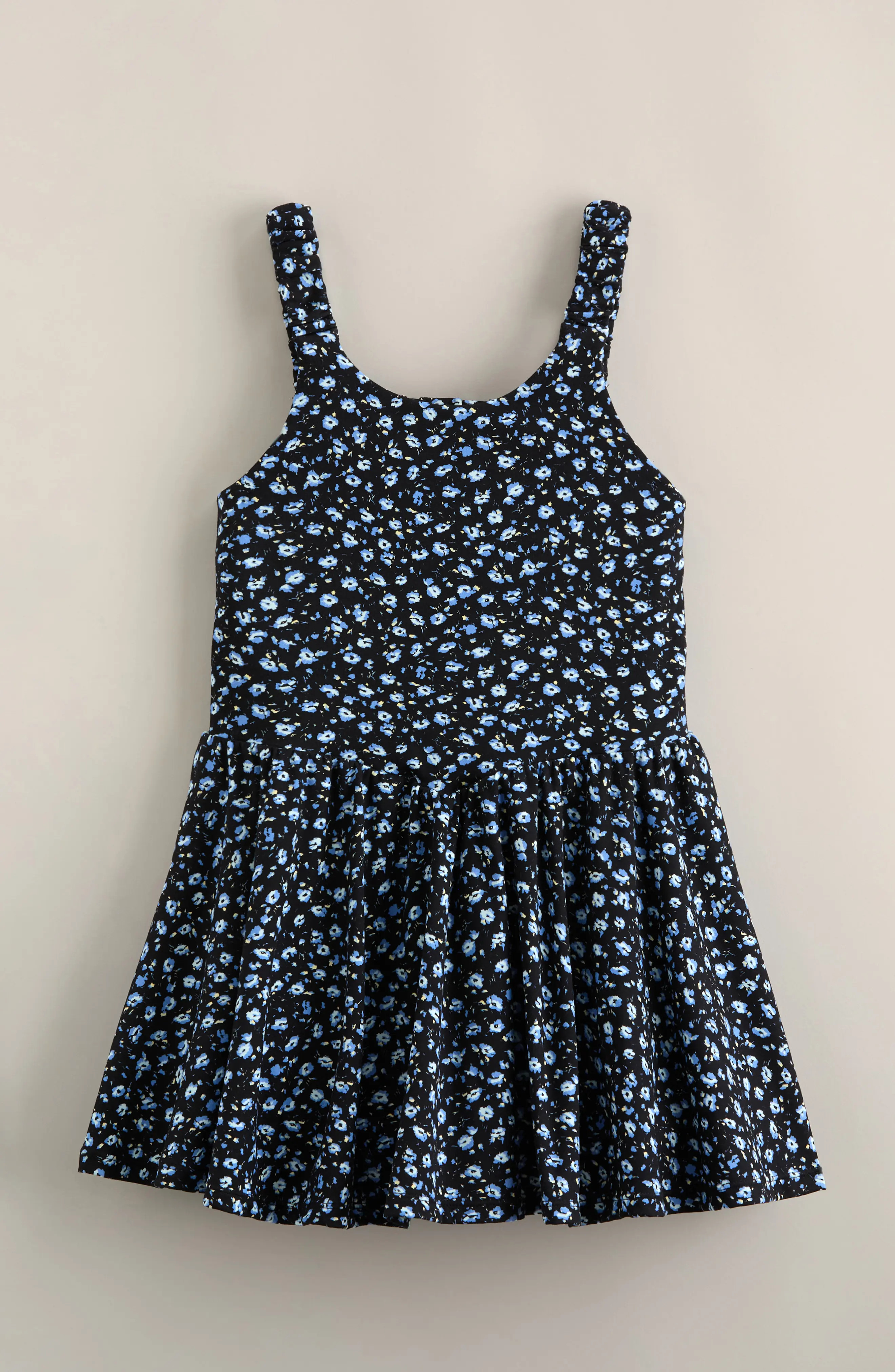 Zella Girl Kids' Playdate Sport Dress in Blue Hydrangea Gia Gingham at Nordstrom | Nordstrom