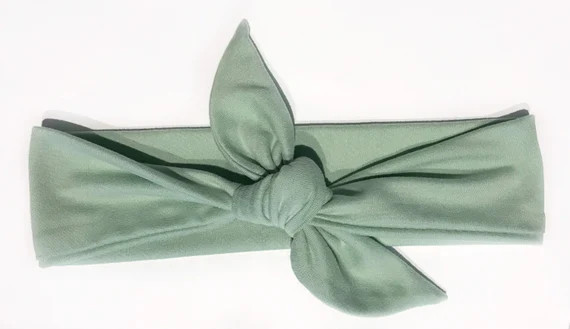 Personalized Pastel Mint Green Tie Headband | Etsy (US)