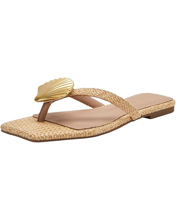 Katy Perry Women's Camie Shell Flat Sandal | Amazon (US)