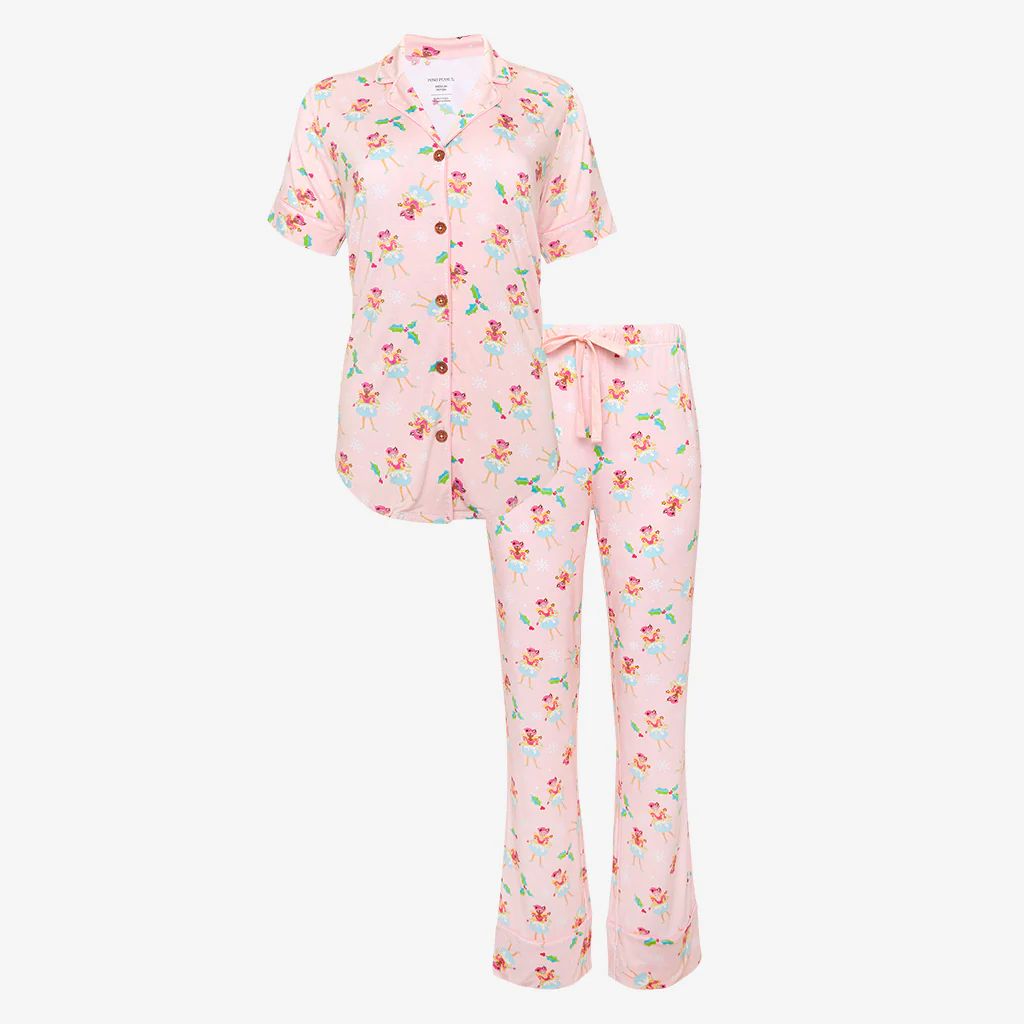 Pixie Pink Women's Short Sleeve Pajamas | Glitterville™ x Posh Peanut® | Posh Peanut