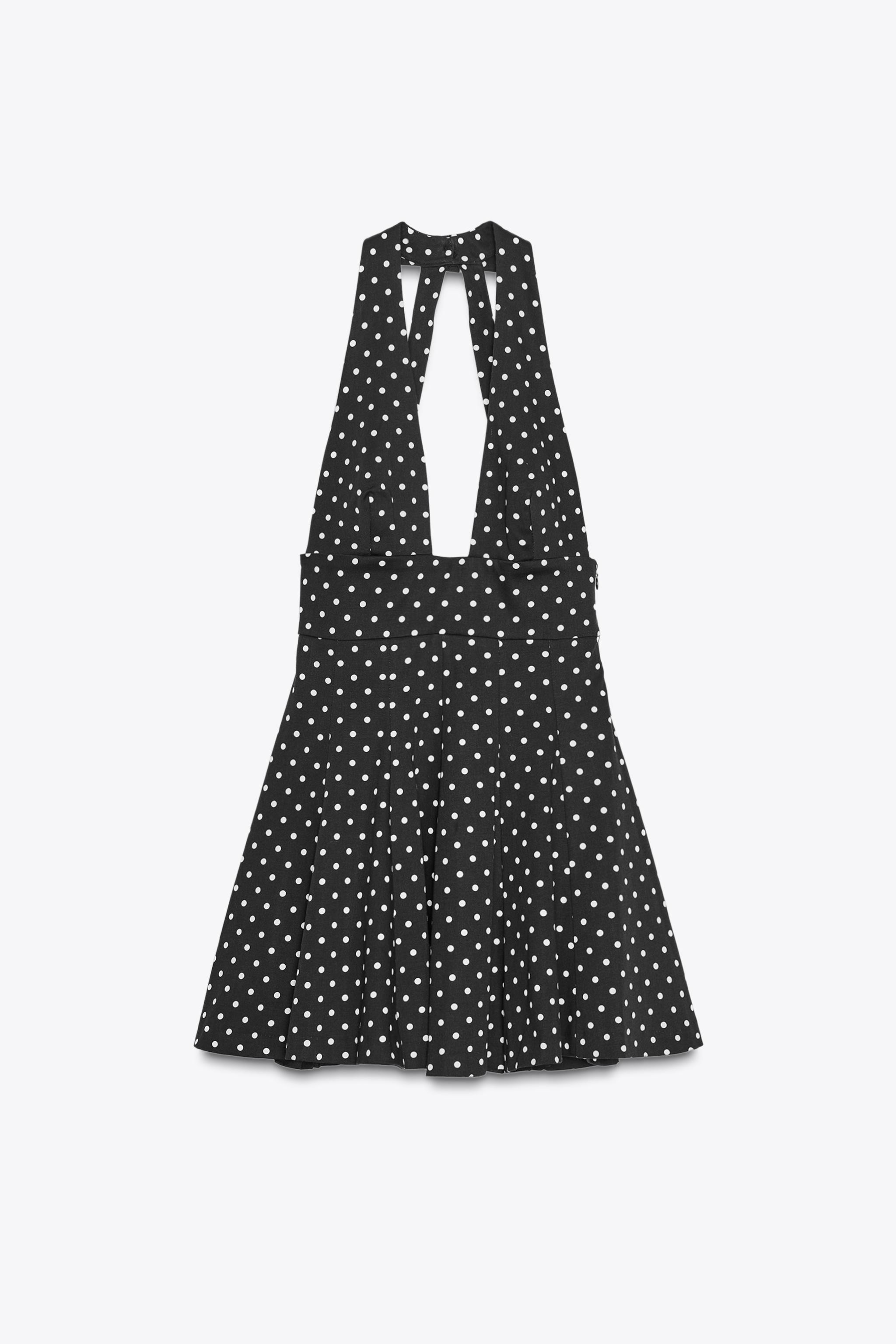 POLKA DOT HALTER SHORT DRESS | Zara UK