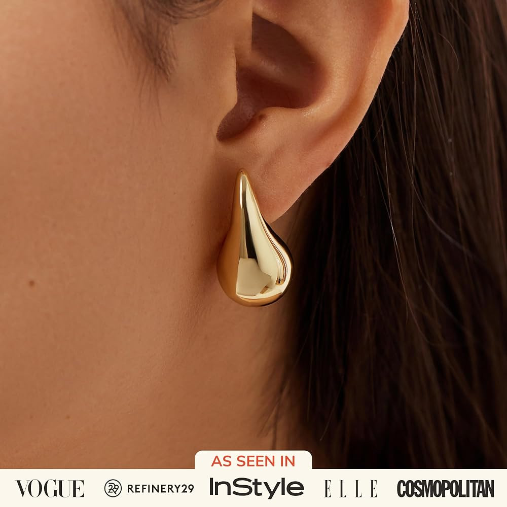 Ana Luisa Gold Teardrop Earrings - Kiara - 14K Gold Plated Teardrop Earring Dupes - Hypoallergeni... | Amazon (US)