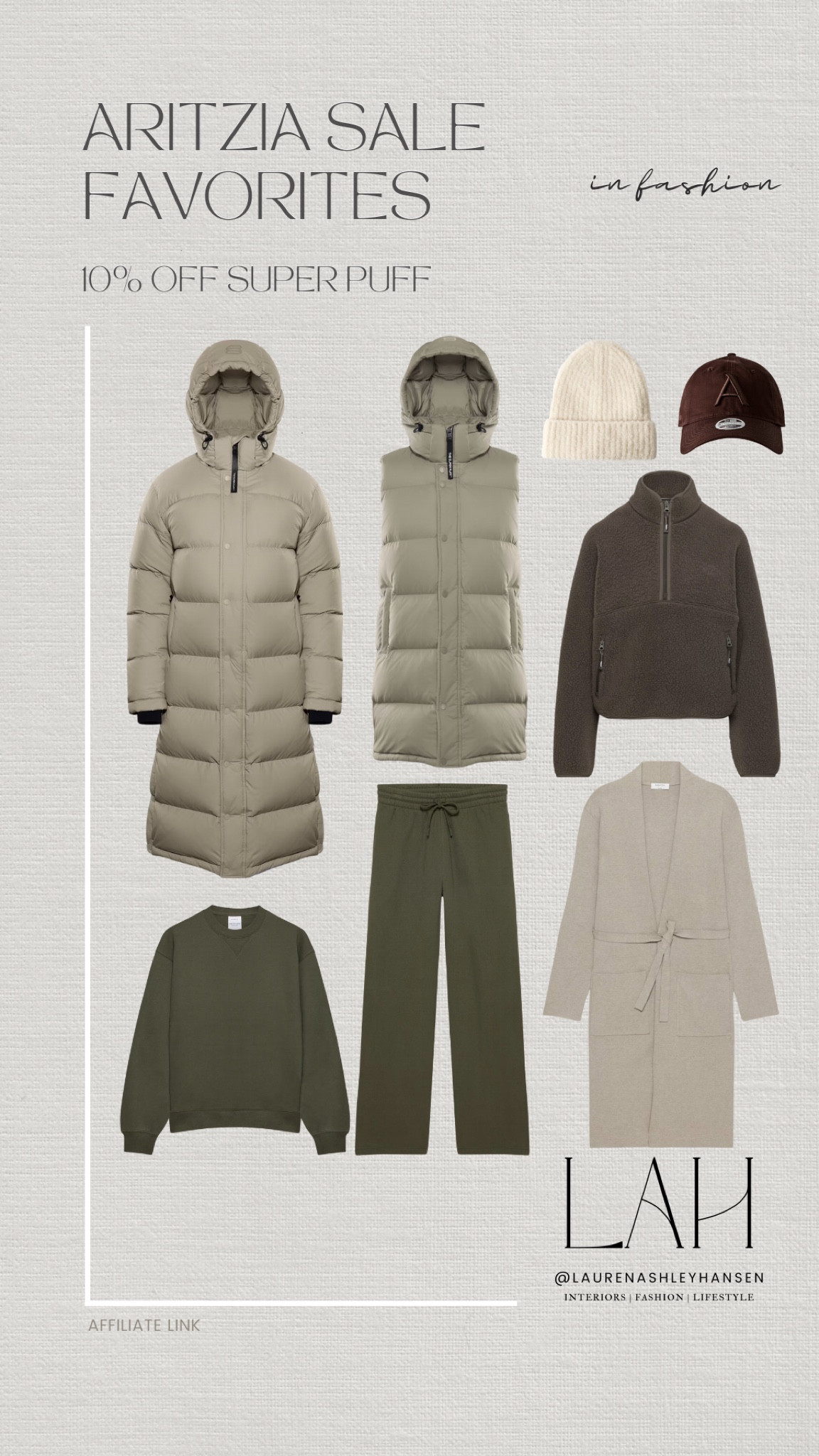 Aritzia is having a sale on their infamous super puff jackets! Save 10% right now. I have a small in both the coat and vest, and I love the taupe color! 

#LTKStyleTip #LTKCyberWeek #LTKSaleAlert