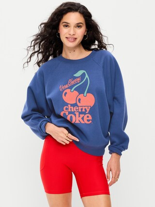 Oversized Raglan Graphic Sweatshirt | Old Navy (US)