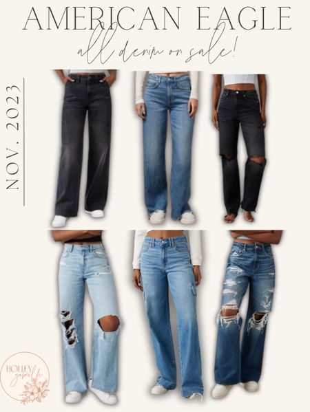 American eagle jeans are all on sale this weekend! ✨🌲 linked some of my faves!

AE / denim / wide leg pants / sale / for her / Holley Gabrielle 

#LTKfindsunder50 #LTKsalealert #LTKstyletip