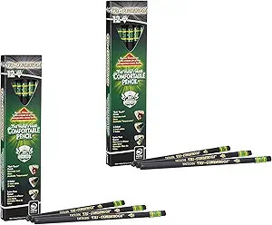 Dixon Tri-Conderoga Triangular #2 Pencils, Wood-Cased, Black, 2 Packs of Pack of 12 (22500) (Bund... | Amazon (US)