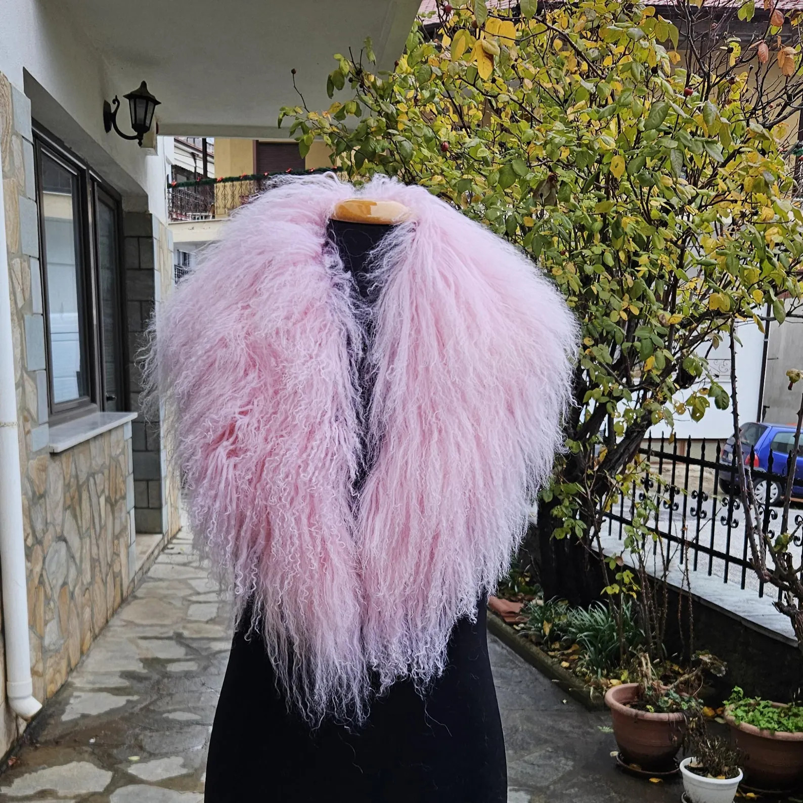 Fur Collar,long Mongolian Fur Collar,pink Fur Collar - Etsy | Etsy (US)