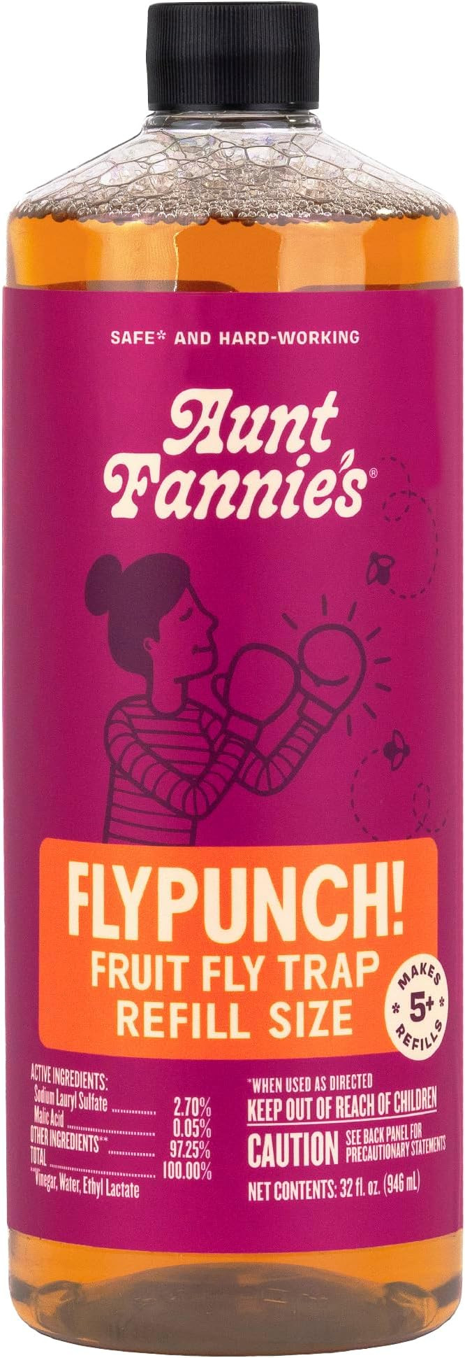 Aunt Fannie's FlyPunch Fruit Fly Trap for Indoor and Kitchen Use, Ready to Use, Made with Plant B... | Amazon (US)
