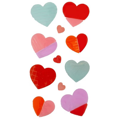 Varied Colors Valentine's Day Hearts Gel Clings - Spritz™ | Target