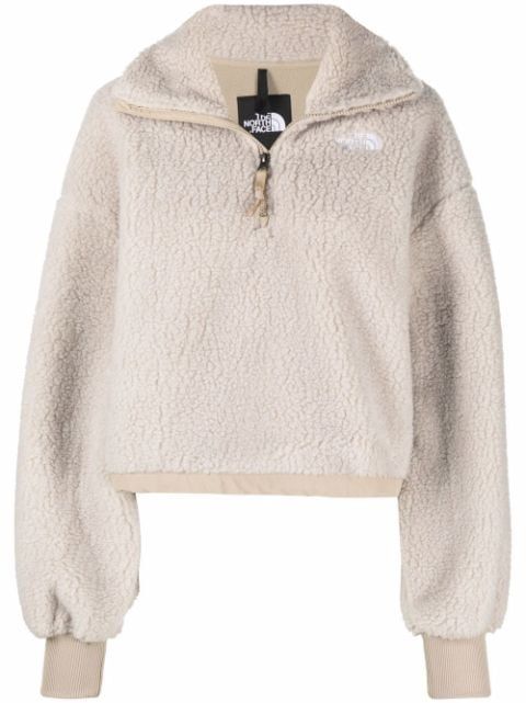 cropped pullover fleece sweatshirt | Farfetch (US)