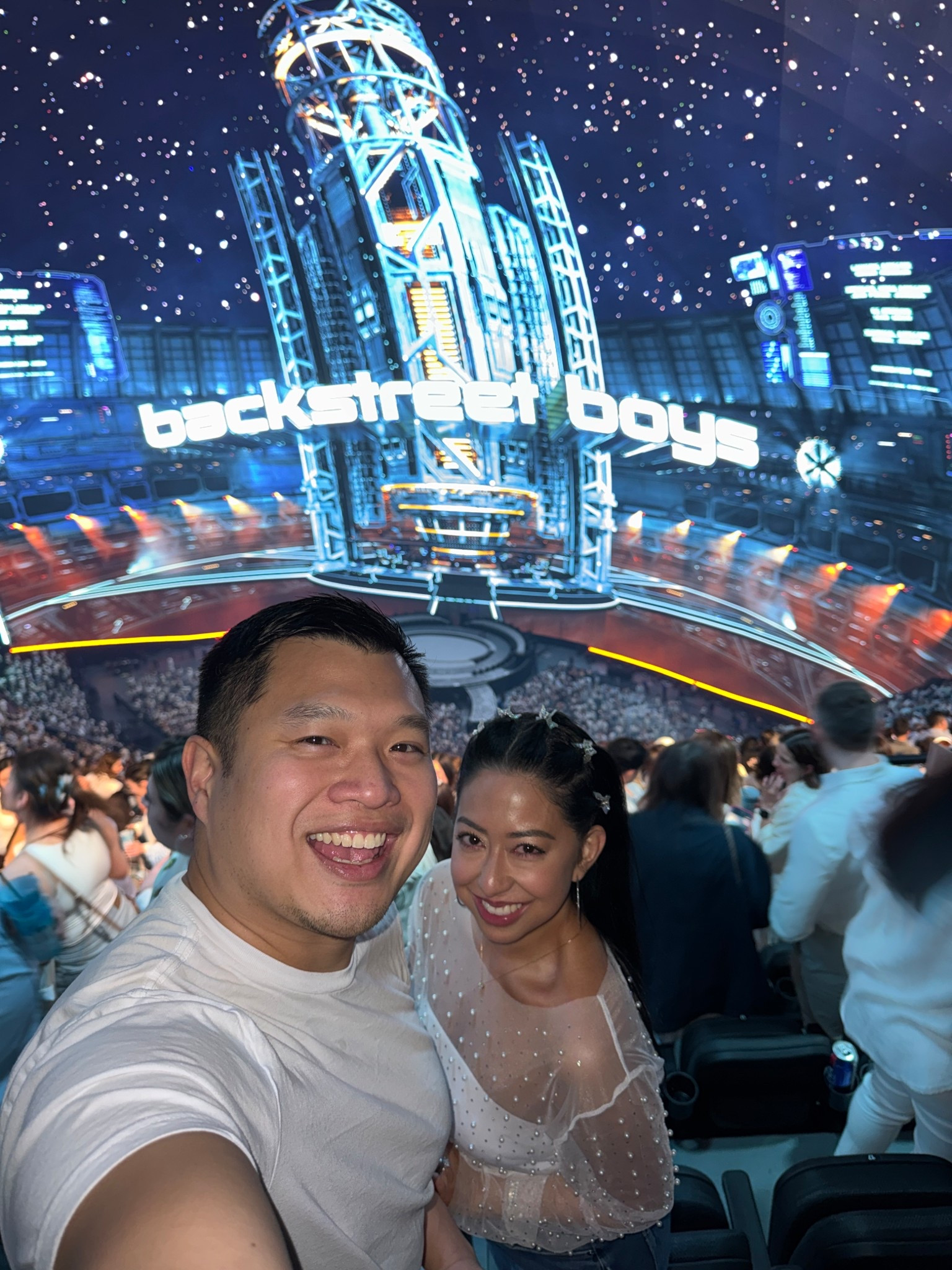 Backstreet Boys concert was epic!
The sphere was so cool!
My mesh pearl and rhinestone top (small), white tube top (small), and butterfly clips are all from Amazon. 
Jeans are Paige jeans - my favorite pair of jeans! Sized down 1 to a 26 petite. 
Clear stadium bag is Amazon  

#LTKTravel #LTKselfcare #LTKPetite