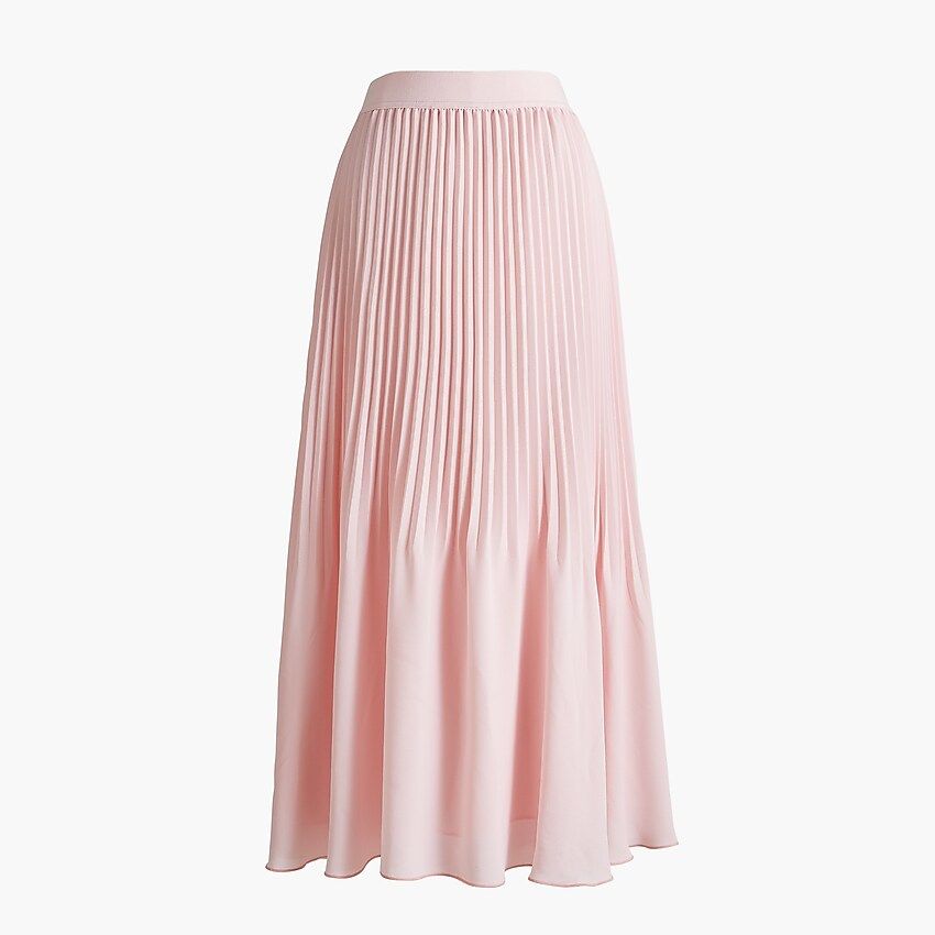Elastic-waist pleated midi skirt | J.Crew Factory