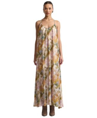 Avec Les Filles Women's Plunging Neckline A-Line Dress - Outpost Paisley | Macy's
