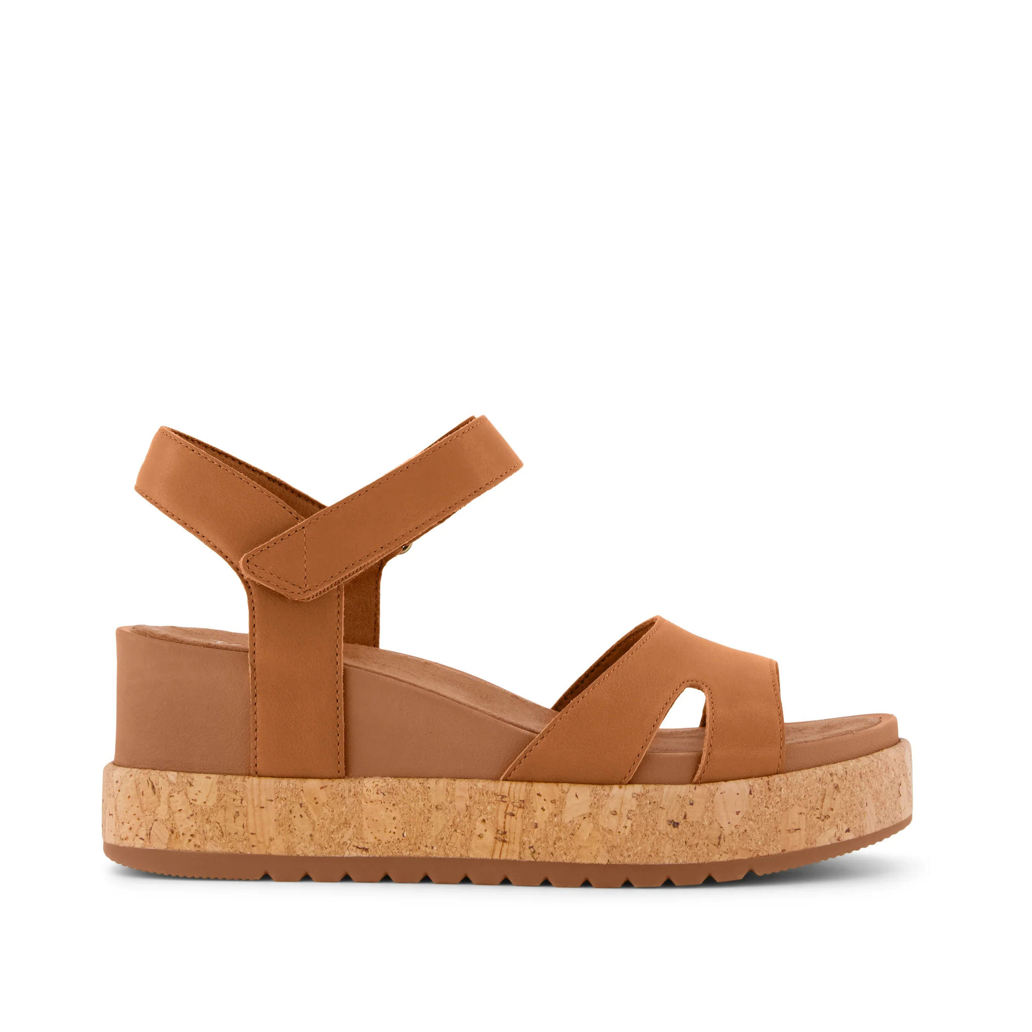 Womens Alana Wedge Sandal Brown Leather | Toms EMEA