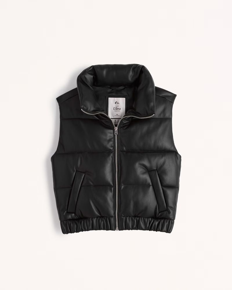 Abercrombie & Fitch Women's Ultra Mini Puffer Vest in Black - Size XS | Abercrombie & Fitch (US)