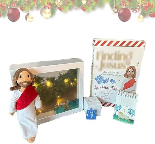 Finding Jesus Advent Calendar 2025 with 12" Plush Doll, 24-Day Nativity Puzzle, Scripture Book & ... | Amazon (US)