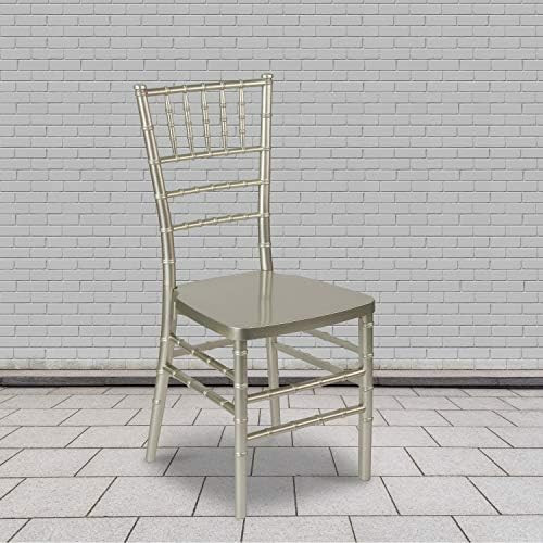 Flash Furniture 2 Pack HERCULES PREMIUM Series Champagne Resin Stacking Chiavari Chair | Amazon (US)