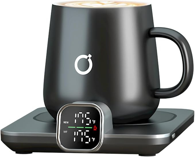 Smart Heated Coffee Mug Warmer & Mug Set - Heated Coffee Warmer with Auto Shut Off, 1°F Precise ... | Amazon (US)