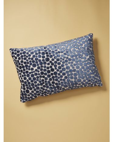 16x24 Cut Velvet Dots Patterned Pillow | HomeGoods