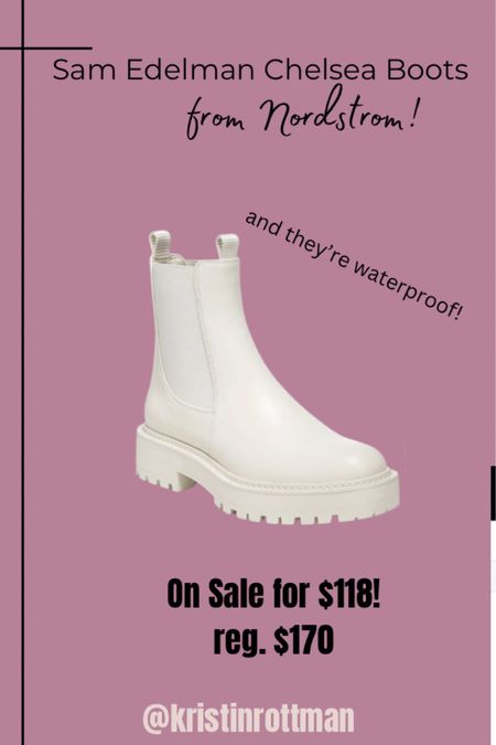 Sam Edelman waterproof Chelsea boots! On sale for $118! So cute! 

#LTKSeasonal #LTKHoliday #LTKGiftGuide