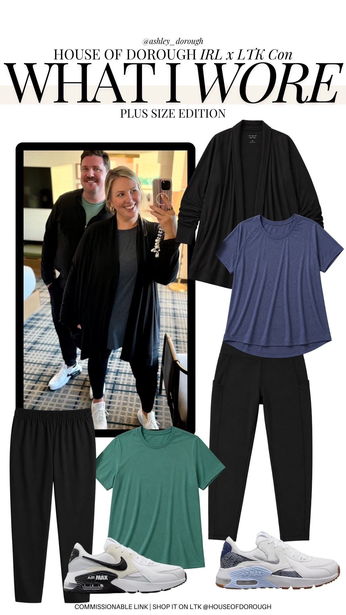 We made it! Dressed super comfy for travel! I’m wearing a 2X in everything, but I do think the pants run a little generous—I probably could’ve done a 1X! Wes is wearing an XL in everything.

#LTKMidsize #LTKPlusSize #LTKSeasonal