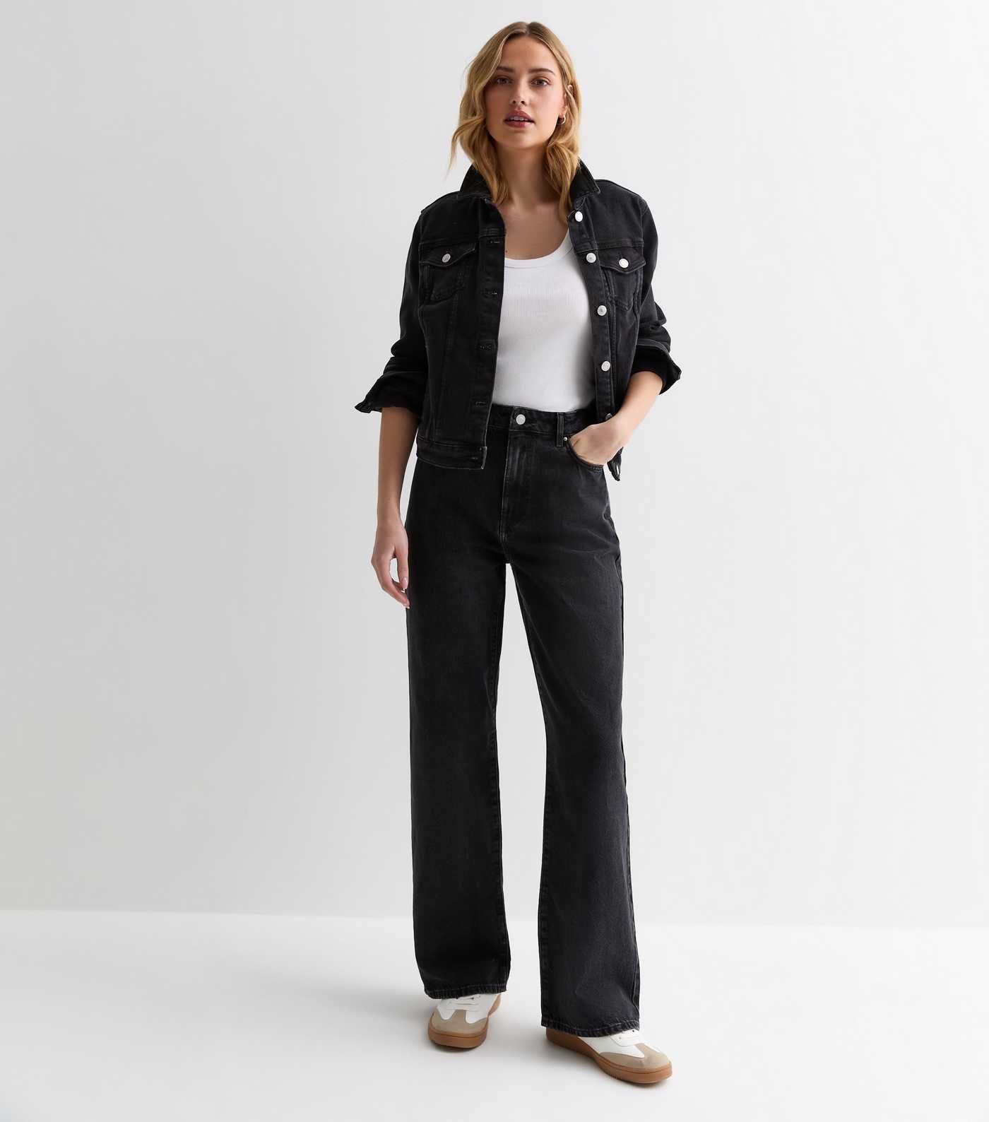 Black High Waist Adalae Wide Leg Jeans
						
						Add to Saved Items
						Remove from Saved It... | New Look (UK)